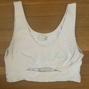 Aritzia crop top with cut out in the front